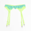 SUBBLIME - 955311 SET OF BRA WITH LACE AND GARTER LINES GREEN AND BLUE - Image 13