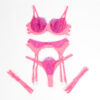 SUBBLIME - 955366 BRA SET WITH LACE AND GARTER LINES PINK AND PURPLE - Image 8