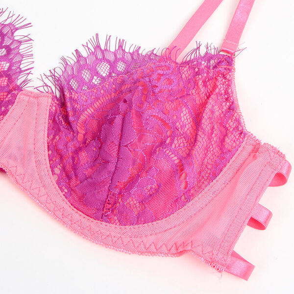 SUBBLIME - 955366 BRA SET WITH LACE AND GARTER LINES PINK AND PURPLE - Image 10