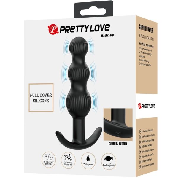 PRETTY LOVE - SIDNEY ANAL VIBRATOR 10 VIBRATIONS BLACK - Image 10