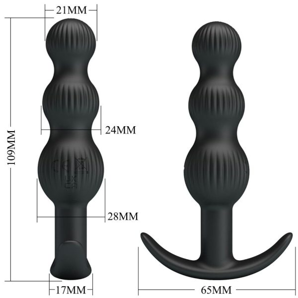PRETTY LOVE - SIDNEY ANAL VIBRATOR 10 VIBRATIONS BLACK - Image 7