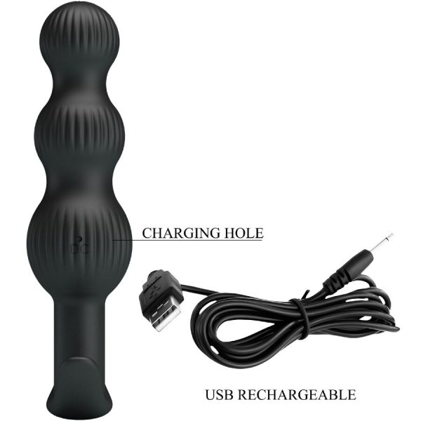 PRETTY LOVE - SIDNEY ANAL VIBRATOR 10 VIBRATIONS BLACK - Image 8