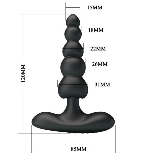 PRETTY LOVE - SIDNEY ANAL VIBRATOR 10 VIBRATIONS BLACK - Image 7