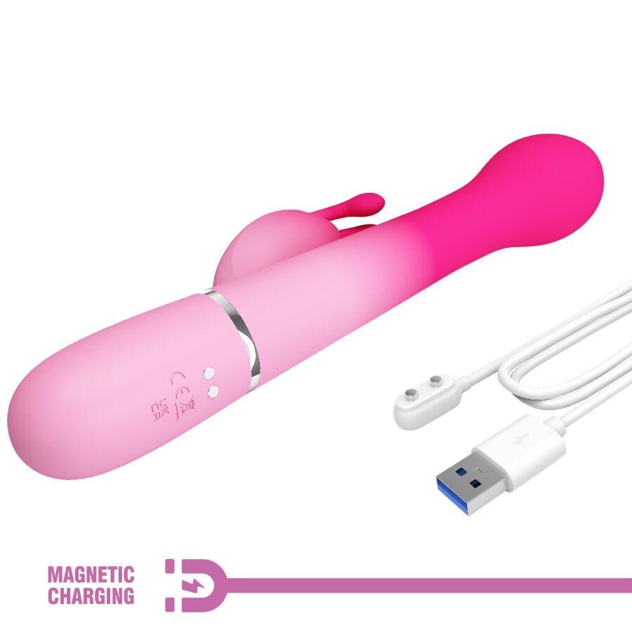 PRETTY LOVE - DEJON 3 IN 1 MULTIFUNCTION RABBIT VIBRATOR PINK - Image 10