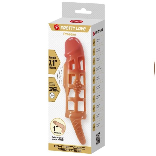 PRETTY LOVE - PRESTON VIBRATING PENIS SLEEVE 18 CM - Image 9