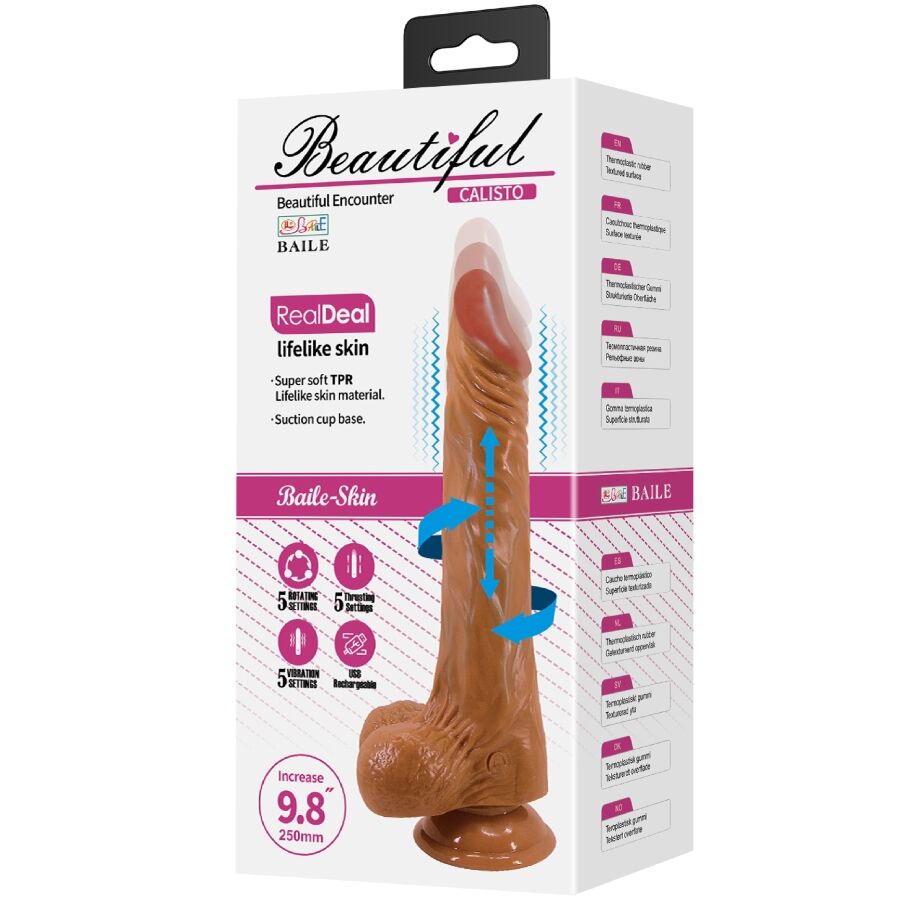 BAILE - CALISTO REALISTIC DILDO 24 CM FLESH - Image 10