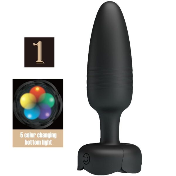 PRETTY LOVE - TARION ANAL PLUG WITH LED LIGHT BLACK 12.5 CM - Image 4