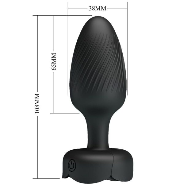 PRETTY LOVE - VARIAN ANAL PLUG WITH LED LIGHT BLACK 10.8 CM - Image 5