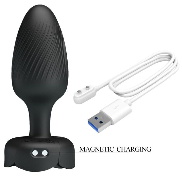 PRETTY LOVE - VARIAN ANAL PLUG WITH LED LIGHT BLACK 10.8 CM - Image 6