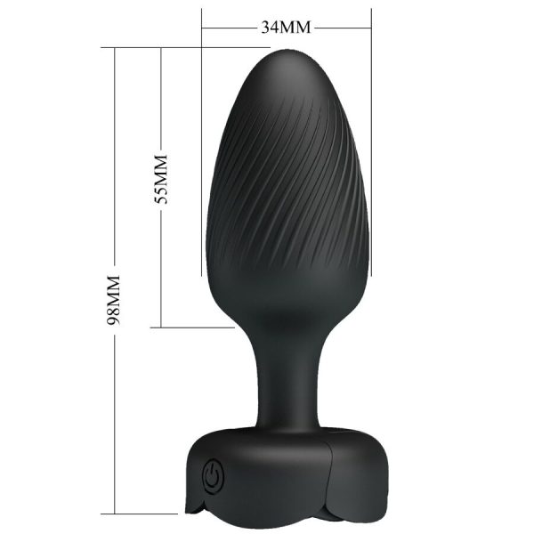 PRETTY LOVE - OSBORN ANAL PLUG WITH LED LIGHT BLACK 9.8 CM - Image 5