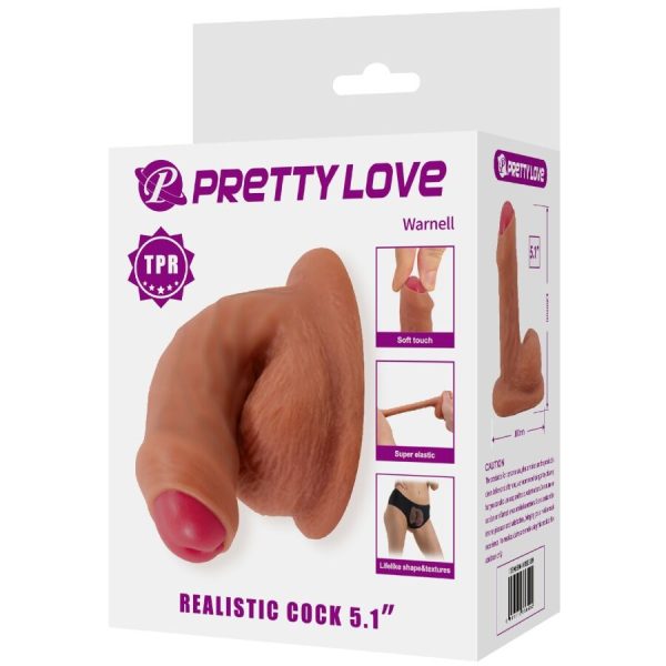 PRETTY LOVE - WARNELL ULTRA REALISTIC AND ELASTIC DILDO 9.5 CM MULATO - Image 10