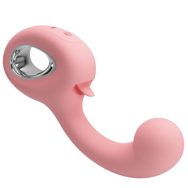 PRETTY LOVE - ERYNNYES G-SPOT VIBRATOR + CLITORIS STIMULATOR 10 VIBRATIONS PINK - Image 4