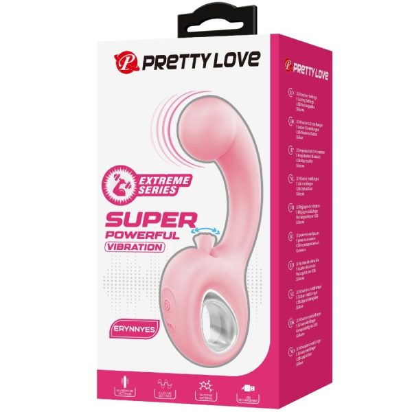 PRETTY LOVE - ERYNNYES G-SPOT VIBRATOR + CLITORIS STIMULATOR 10 VIBRATIONS PINK - Image 10