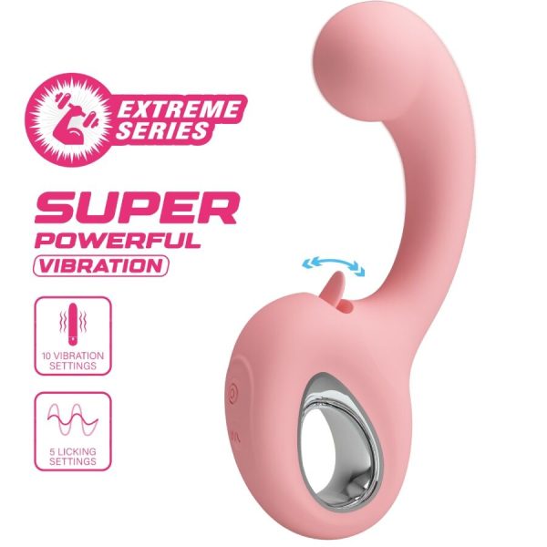 PRETTY LOVE - ERYNNYES G-SPOT VIBRATOR + CLITORIS STIMULATOR 10 VIBRATIONS PINK - Image 6