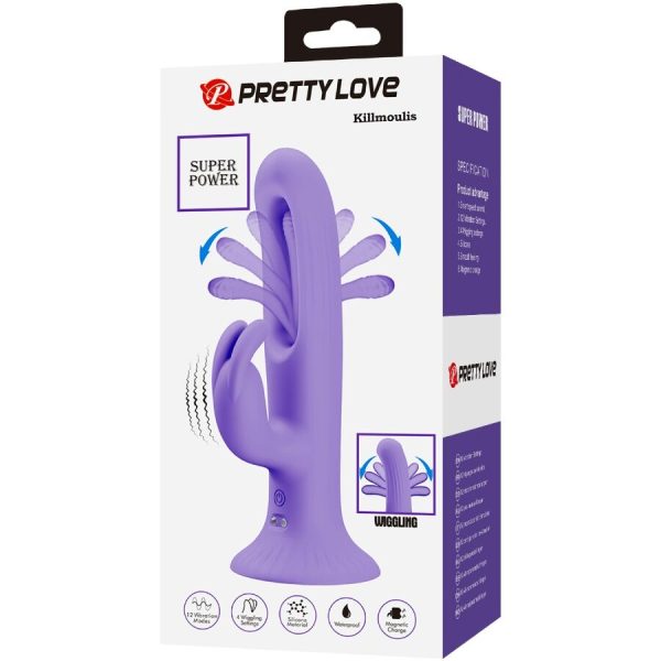 PRETTY LOVE - KILLMOULIS RABBIT VIBRATOR 12 VIBRATION MODES PURPLE - Image 9