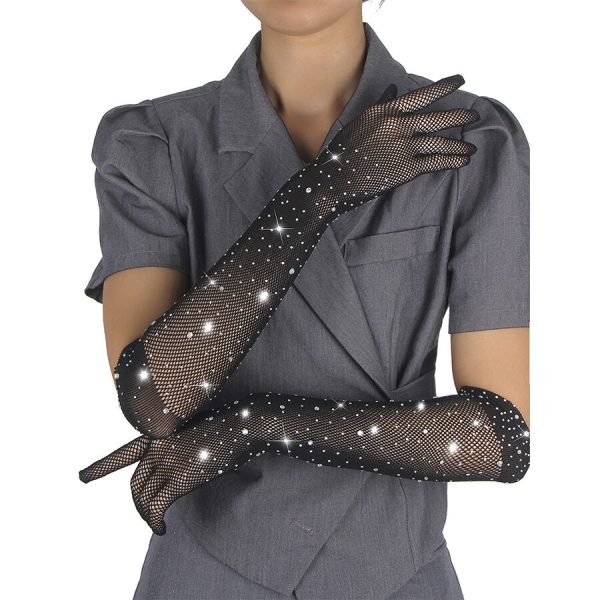 SUBBLIME - 957469SHINE TRANSPARENT GLOVES BLACK