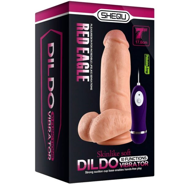 SHEQU - RED EAGLE VIBRATOR DILDO WITH REMOTE CONTROL 17 CM - Image 7