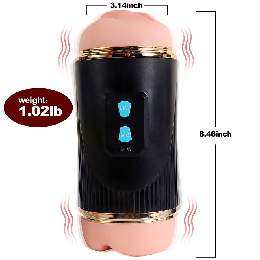 SHEQU - KAY DOUBLE MASTURBATOR WITH DUAL MOUTH AND VAGINA VIBRATION - Image 11