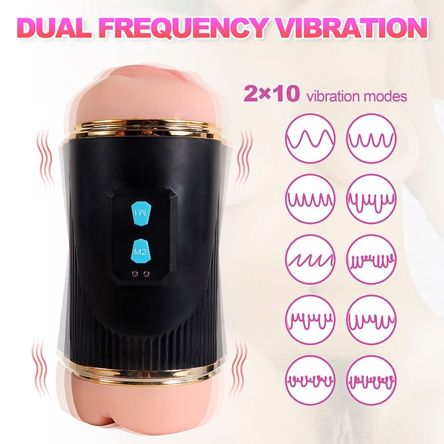 SHEQU - KAY DOUBLE MASTURBATOR WITH DUAL MOUTH AND VAGINA VIBRATION - Image 13