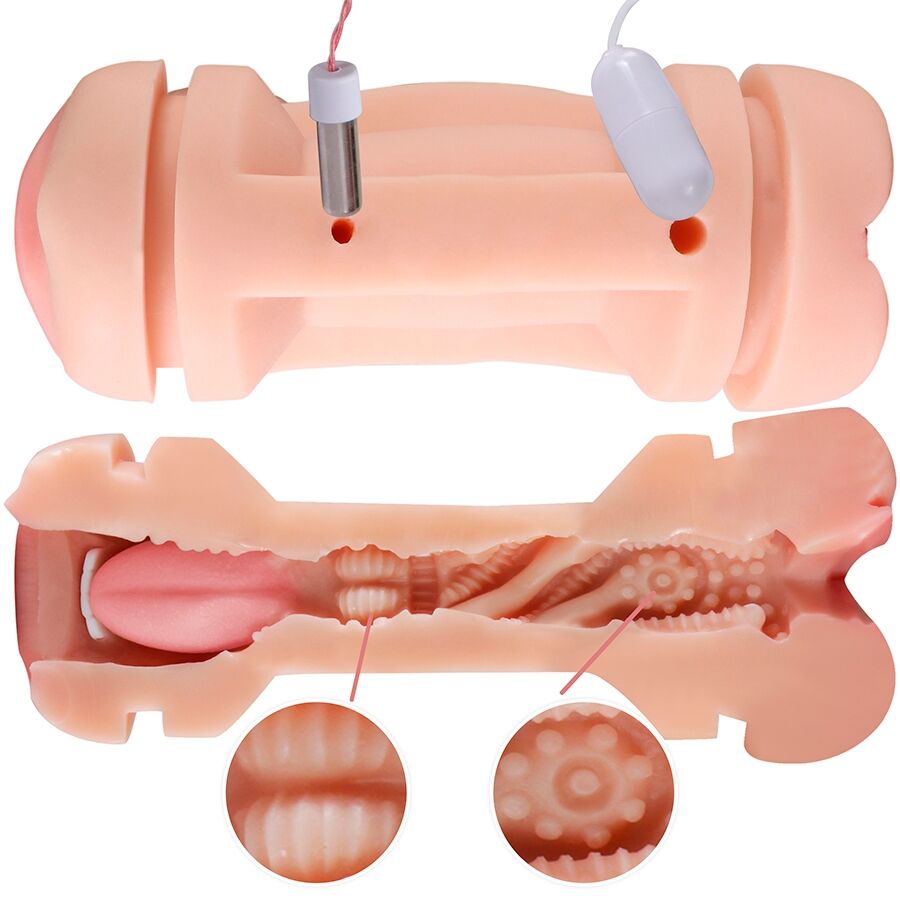 SHEQU - KAY DOUBLE MASTURBATOR WITH DUAL MOUTH AND VAGINA VIBRATION - Image 3