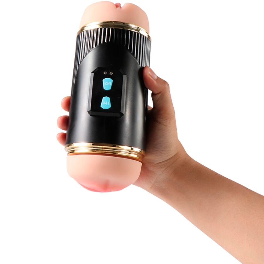 SHEQU - KAY DOUBLE MASTURBATOR WITH DUAL MOUTH AND VAGINA VIBRATION - Image 5