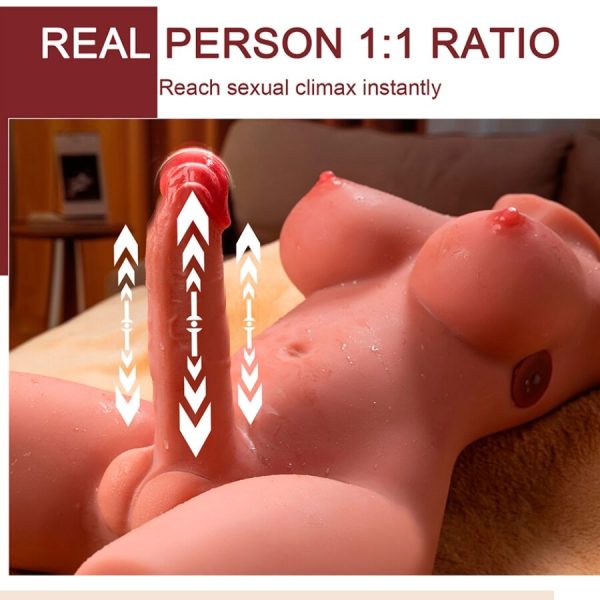 XISE - MIAH LADY BOY FEMALE TORSO WITH DILDO WITH VIBRATION AND THRUSTING 55 CM - Image 5