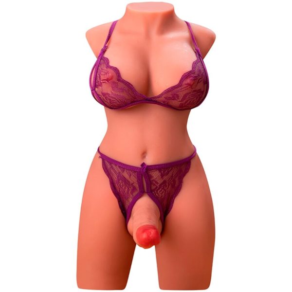 XISE - MIAH LADY BOY FEMALE TORSO WITH DILDO WITH VIBRATION AND THRUSTING 55 CM - Image 3