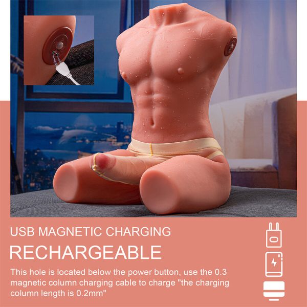 XISE - JASON HALF BODY REALISTIC MALE TORSO WITH THRUSTING AND VIBRATION 55 CM - Image 10