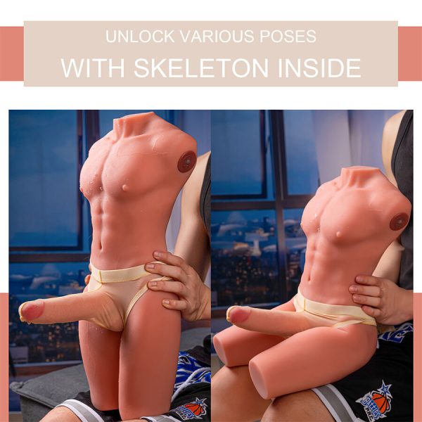 XISE - JASON HALF BODY REALISTIC MALE TORSO WITH THRUSTING AND VIBRATION 55 CM - Image 13