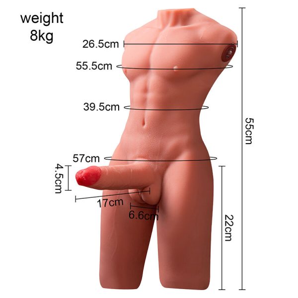 XISE - JASON HALF BODY REALISTIC MALE TORSO WITH THRUSTING AND VIBRATION 55 CM - Image 7