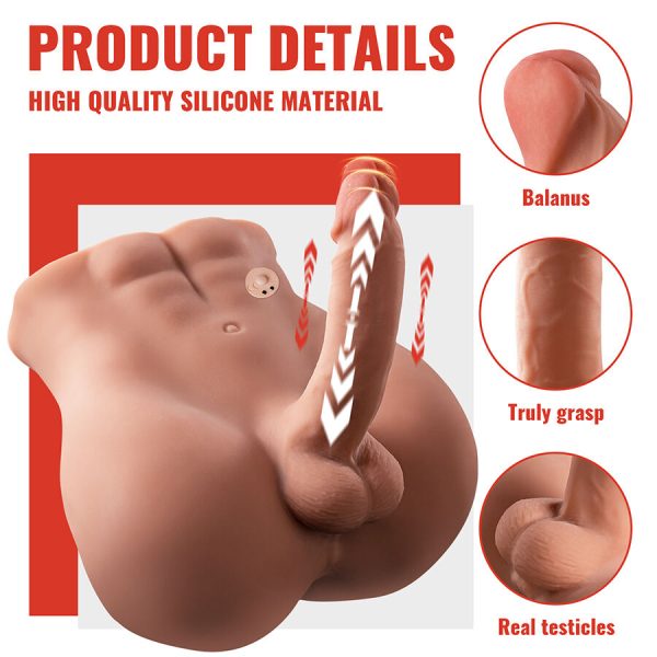 XISE - BERTLETT DILDO ASS REALISTIC DILDO AND ANUS MASTURBATOR FRONT POSITION WITH THRUSTING 18 CM - Image 3
