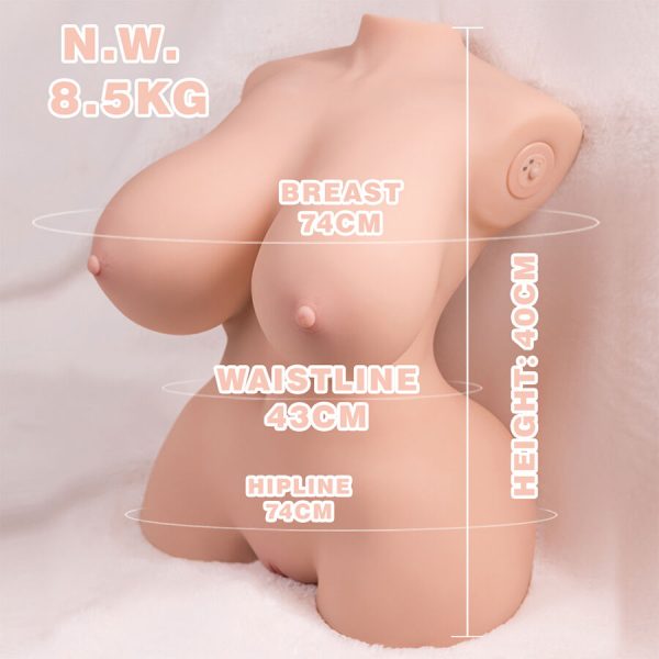 XISE - TINY THRUSTING REALISTIC TORSO WITH FEMALE VIBRATION 40 CM - Image 11