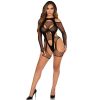 LEG AVENUE - FISHNET BODYSTOCKING WITH GARTER BELT AND HARNESS BLACK - Image 2