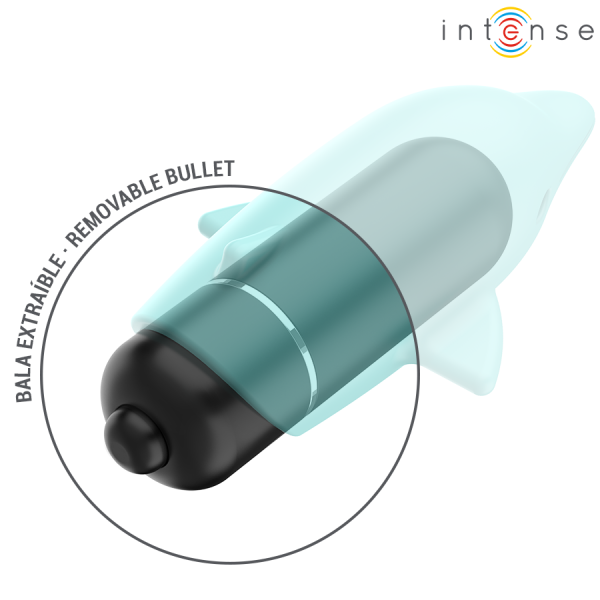 INTENSE - ECHO VIBRATING BULLET DOLPHIN BLUE 8 X 4.7 CM - Image 6