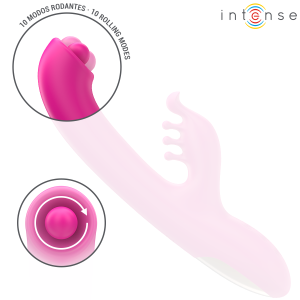 INTENSE - CHRISTINA MULTIFUNCTION RABBIT VIBRATOR 22.5 CM PINK - Image 6