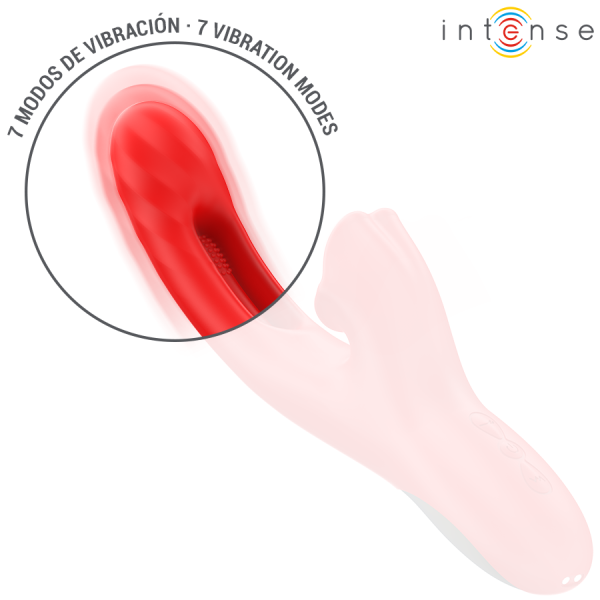 INTENSE - JESSICA MULTIFUNCTION VIBRATOR CLITORIS STIMULATION 24.8 CM RED - Image 6
