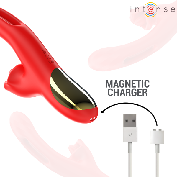 INTENSE - JESSICA MULTIFUNCTION VIBRATOR CLITORIS STIMULATION 24.8 CM RED - Image 7