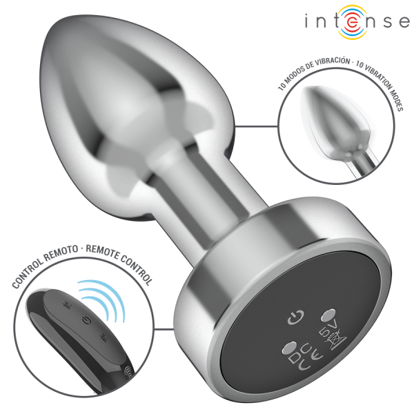 INTENSE - ANAL PLUG 10 VIBRATIONS METAL WITH REMOTE CONTROL S - Image 4