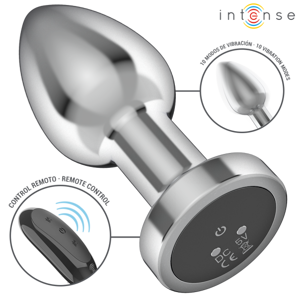 INTENSE - ANAL PLUG 10 VIBRATIONS METAL WITH REMOTE CONTROL M - Image 4
