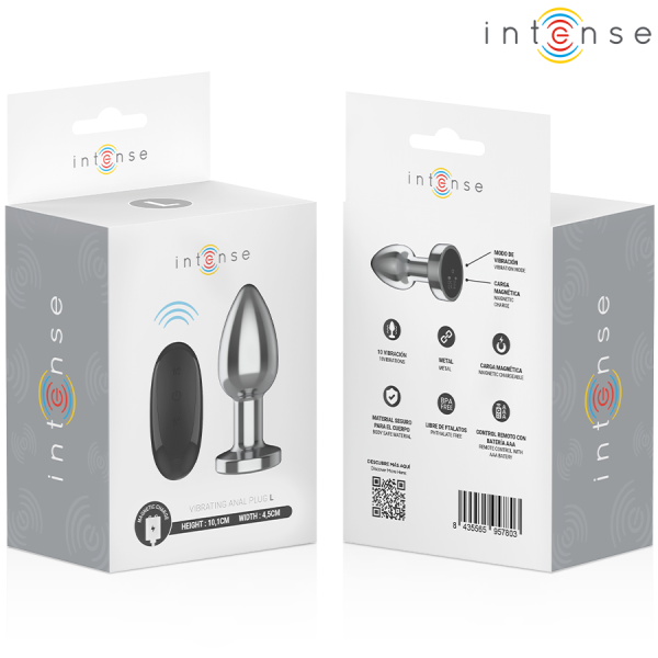 INTENSE - ANAL PLUG 10 VIBRATIONS METAL WITH REMOTE CONTROL L - Image 8