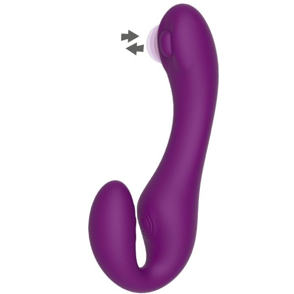 XOCOON - 2 IN 1 STRAPLESS STRAP-ON VIBRATOR WITH REMOTE CONTROL PURPLE - Image 7