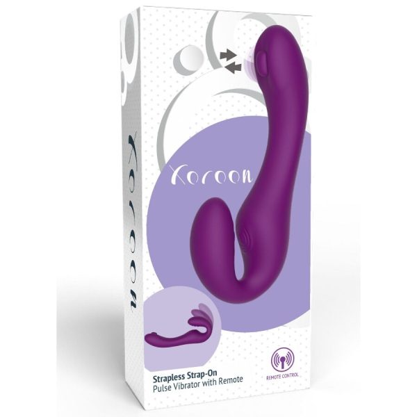 XOCOON - 2 IN 1 STRAPLESS STRAP-ON VIBRATOR WITH REMOTE CONTROL PURPLE - Image 16