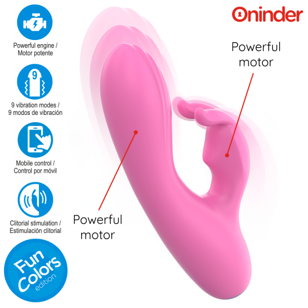 ONINDER CUTE - LOVE BUNNY VIBRATOR G-SPOT CLITORIS - FREE WORLDWIDE APP - Image 3