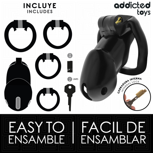 ADDICTED TOYS LOCKED - MINDNIGHT CELL PENIS CAGE SIZE L - Image 4
