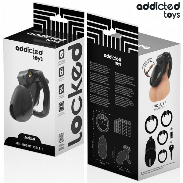 ADDICTED TOYS LOCKED - MINDNIGHT CELL PENIS CAGE SIZE S 4.8 CM - Image 6