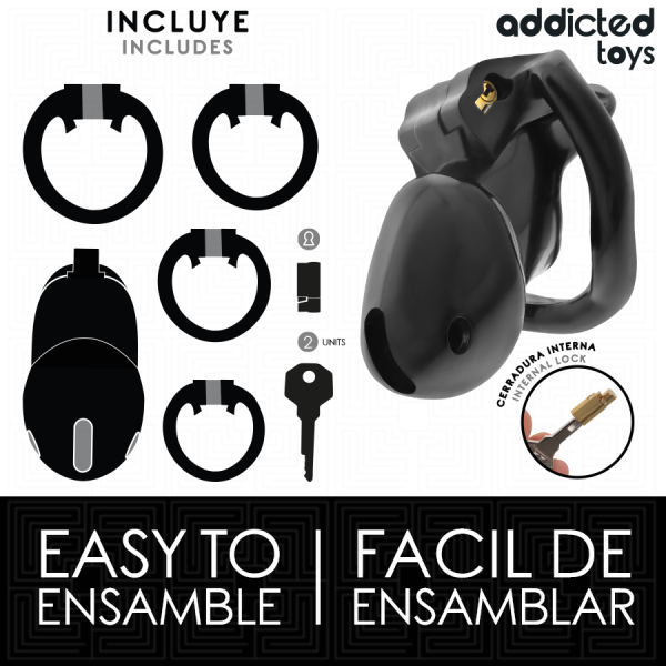 ADDICTED TOYS LOCKED - MINDNIGHT CELL PENIS CAGE SIZE S 4.8 CM - Image 4