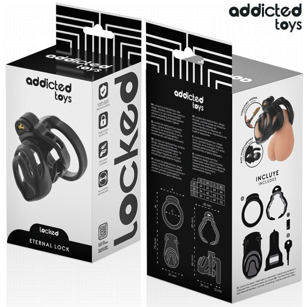 ADDICTED TOYS LOCKED - ETERNAL LOCK PENIS CAGE 9 CM - Image 6