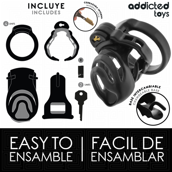 ADDICTED TOYS LOCKED - ETERNAL LOCK PENIS CAGE 9 CM - Image 4