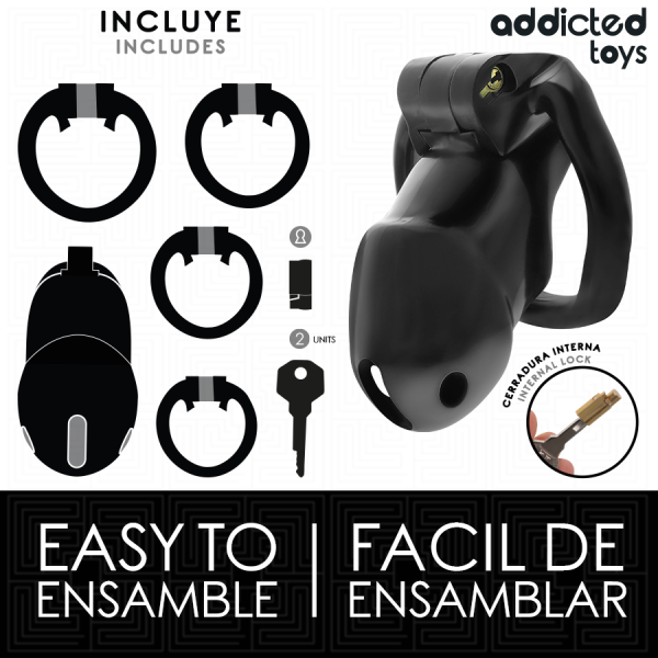 ADDICTED TOYS LOCKED - MINDNIGHT CELL PENIS CAGE 4.2 CM SIZE M - Image 4