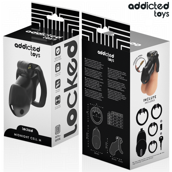 ADDICTED TOYS LOCKED - MINDNIGHT CELL PENIS CAGE 4.2 CM SIZE M - Image 6
